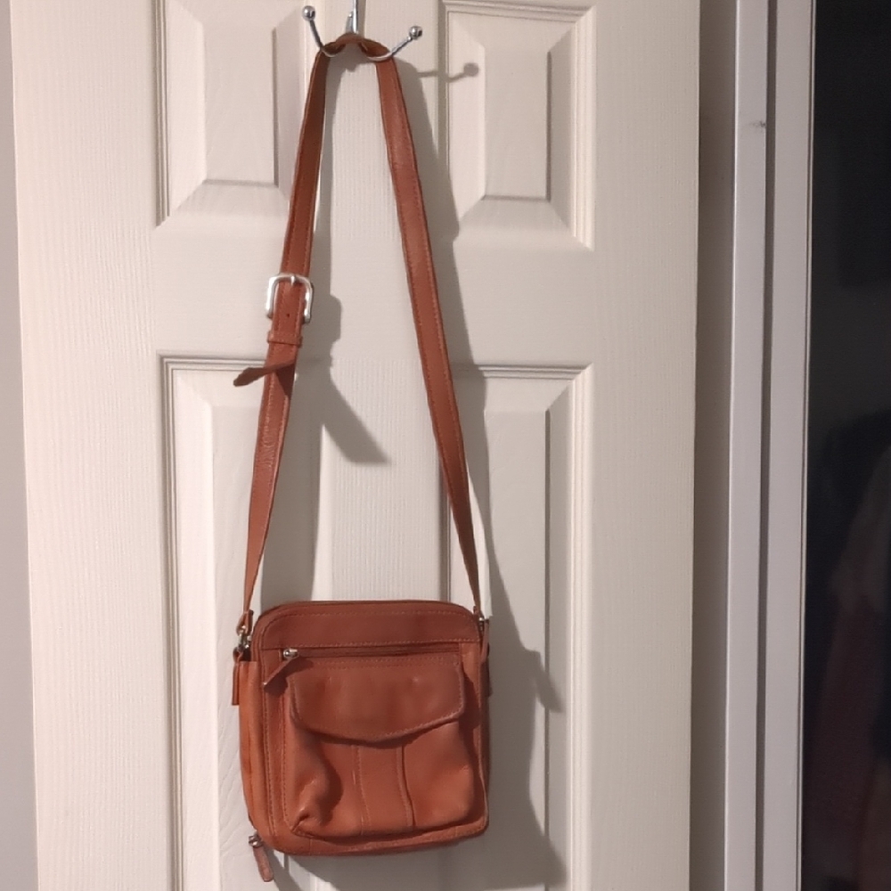 🌸 Brown Crossbody Bag Organizer Multi Pocket Adjustable Shoulder Purse